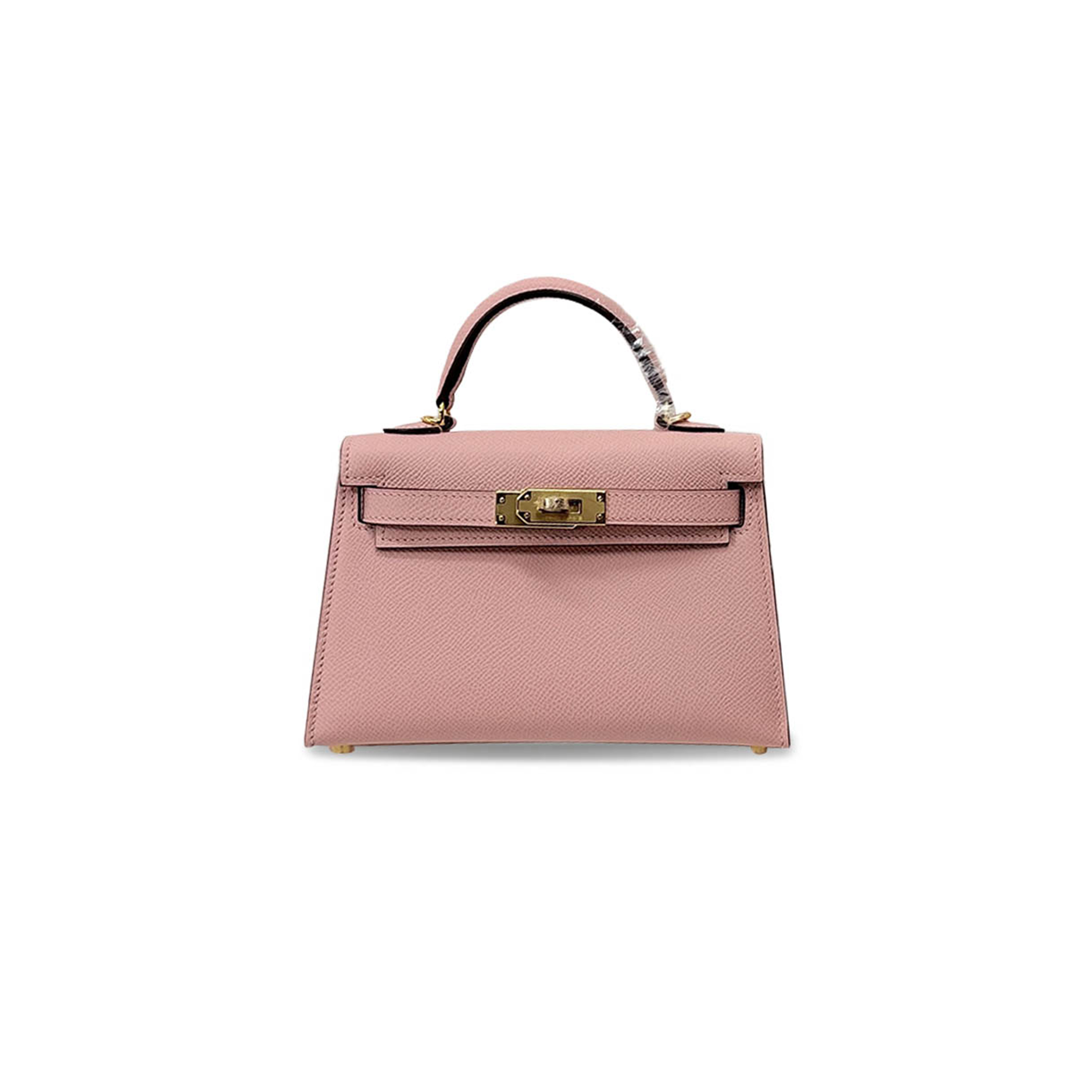 HERMÈS MASTER MINI KELLY II EPSOM CHERRY BLOSSOM PINK GOLD BUCKLE (19*12*5.5cm)